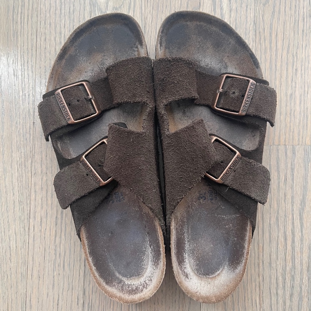 Birkenstocks Arizona Brown Leather Sandals Size 39 (8/8.5)